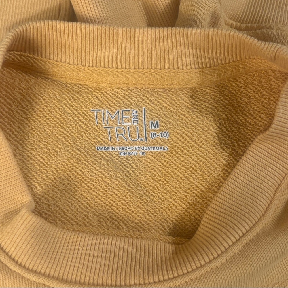 Time and Tru | Women's Crewneck | Long Sleeve  Sweatshirt |
Size: MED | Mustard - Picture 9 of 12